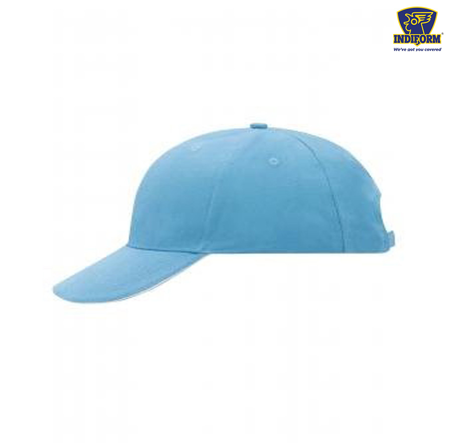 INDIFORM 6 PANEL SANDWICH CAP- COTTON,210 GSM